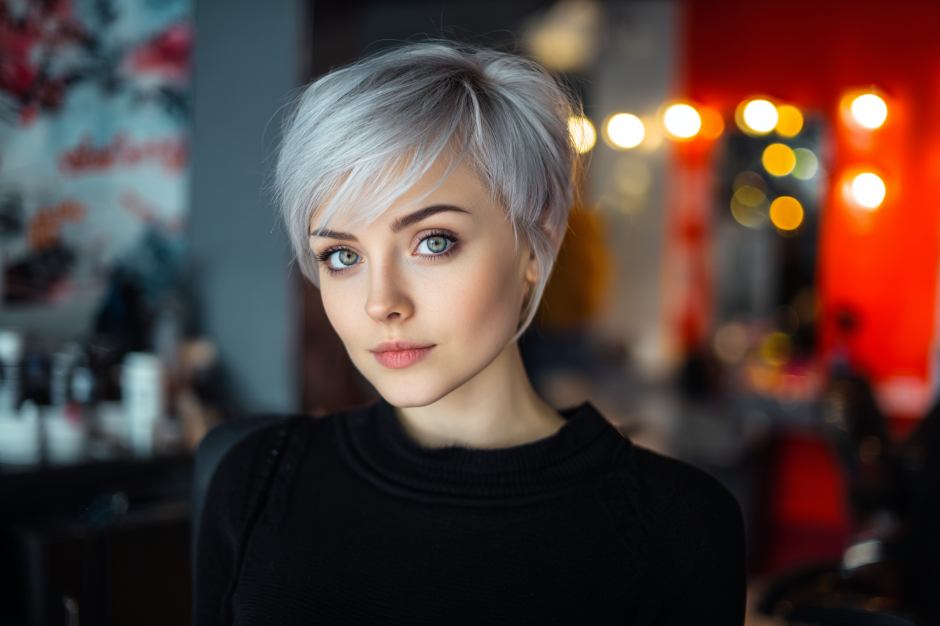 Platinum Blonde Effortless Wave Hairstyle